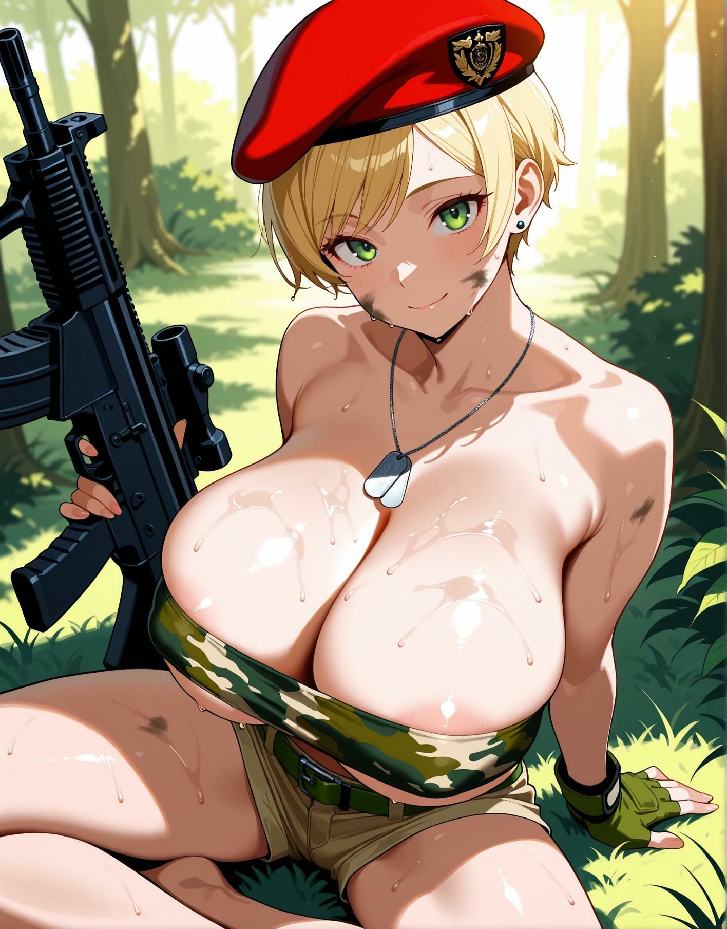 爆乳隊長のパイズリ大作戦！！ - サンプル画像 2