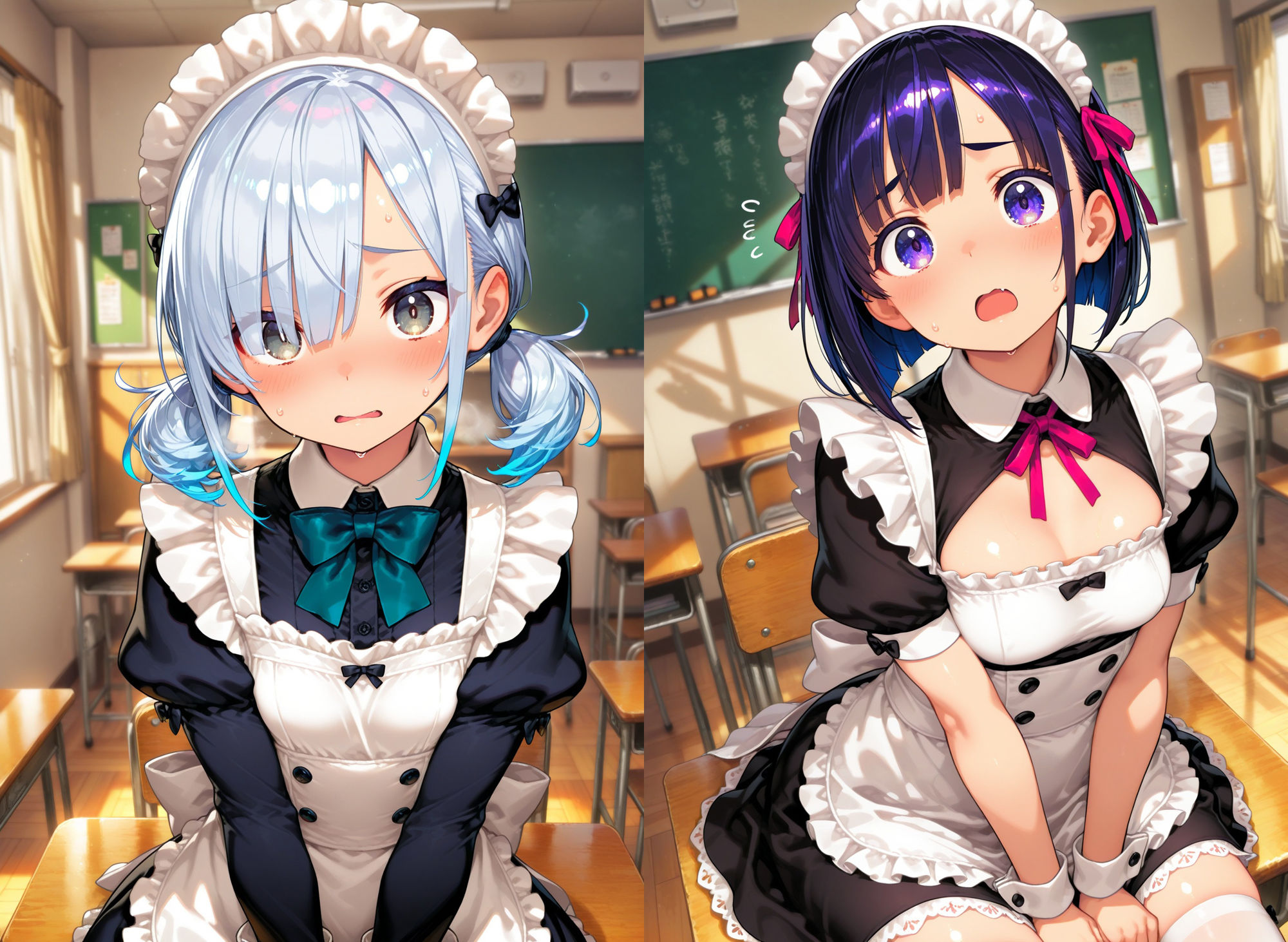 女子校生おまんこメイドチン媚び訓練  〜絶倫巨根おじさんに性奉仕する為にお下劣淫語スパンキング補習させられちゃうなんて…〜 - サンプル画像 2