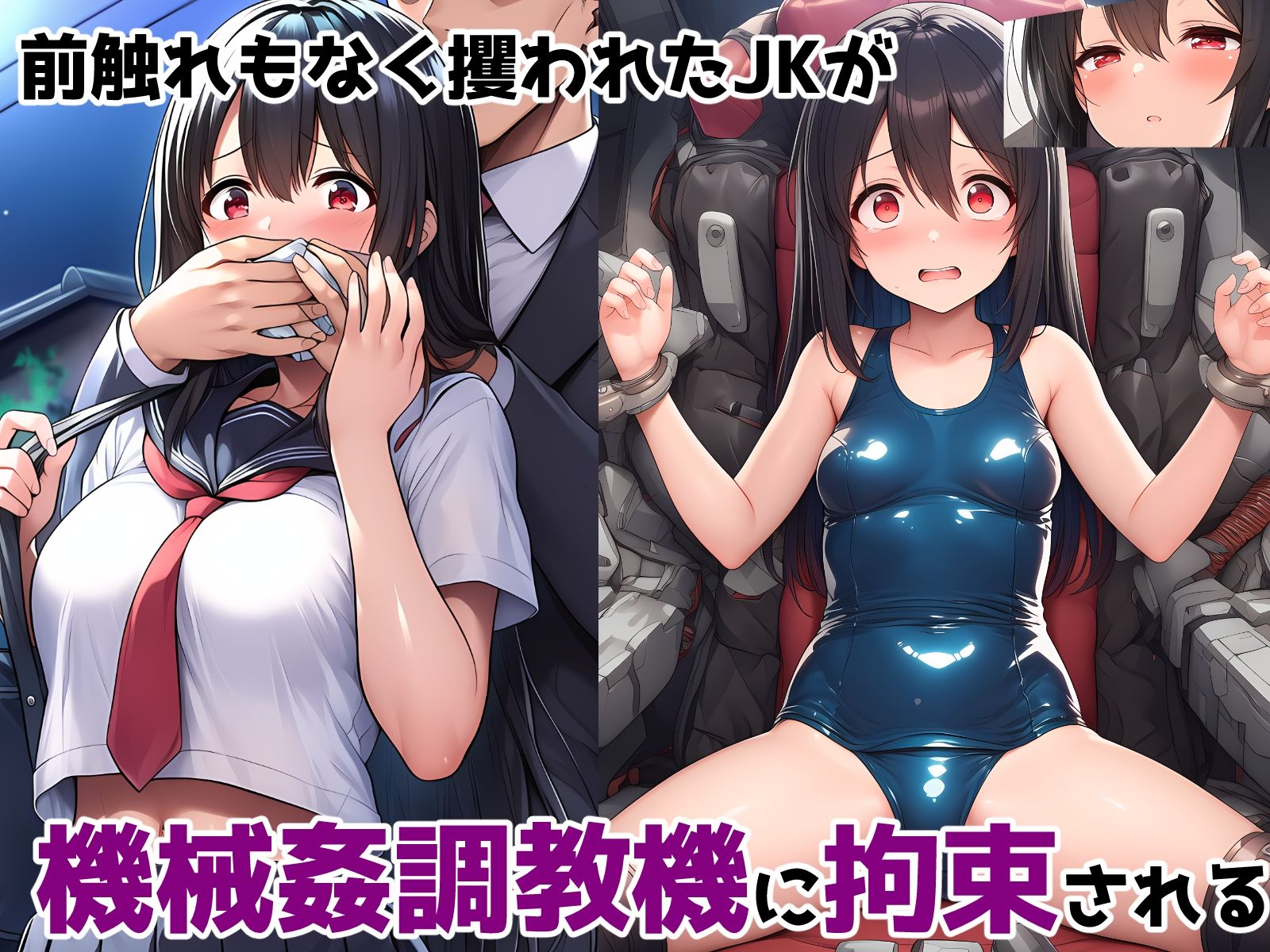 イキ地獄絶対服従調教機〜JKが機械姦でイキまくる話 - サンプル画像 1