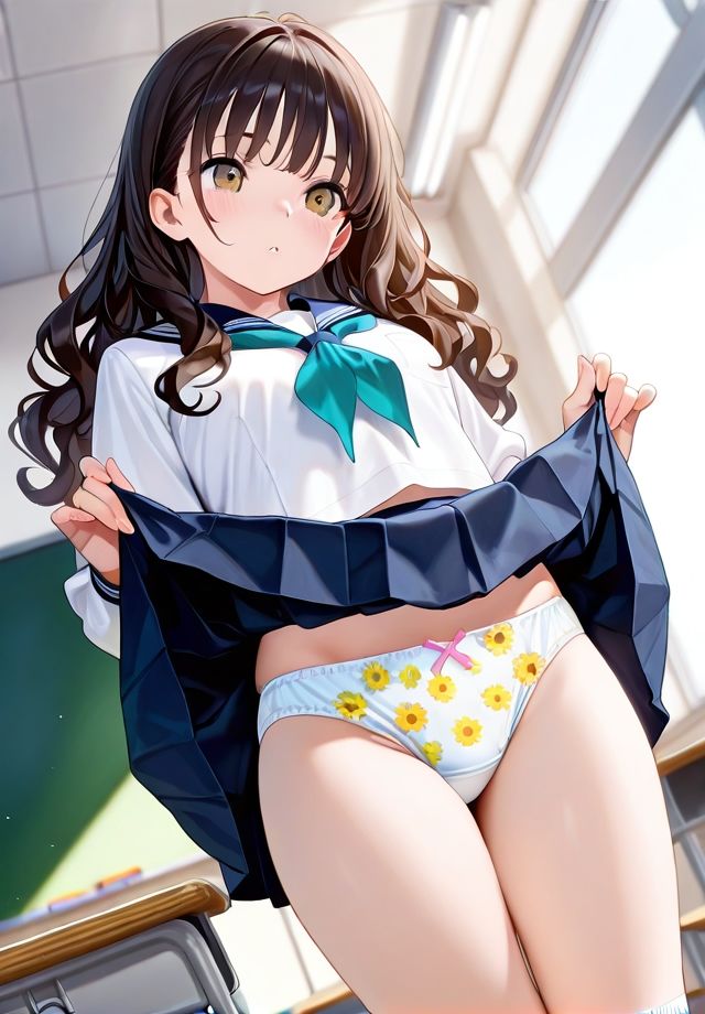 スカートまくり上げ  パンティ丸見え - サンプル画像 9