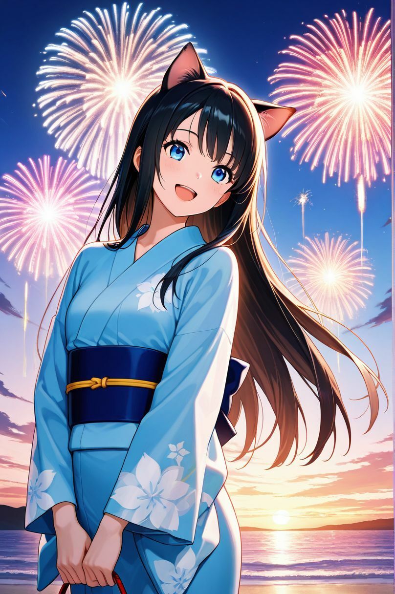 けもラボ★図鑑『ひらひら浴衣と、ひみつの耳と。』 - サンプル画像 1