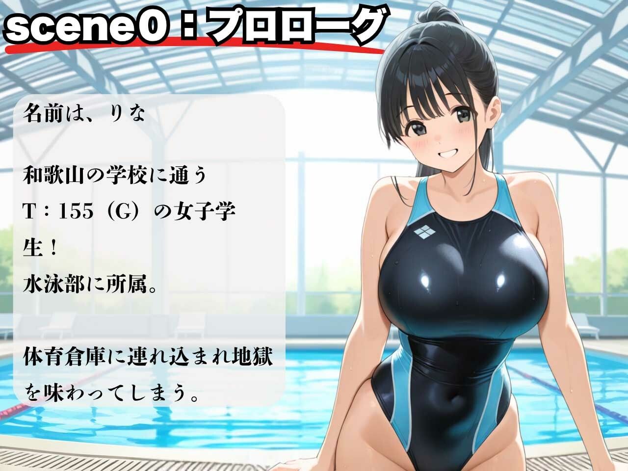 水泳部所属の美少女が肉便器堕ち！Gカップを揺らし若まんこ崩壊 - サンプル画像 2