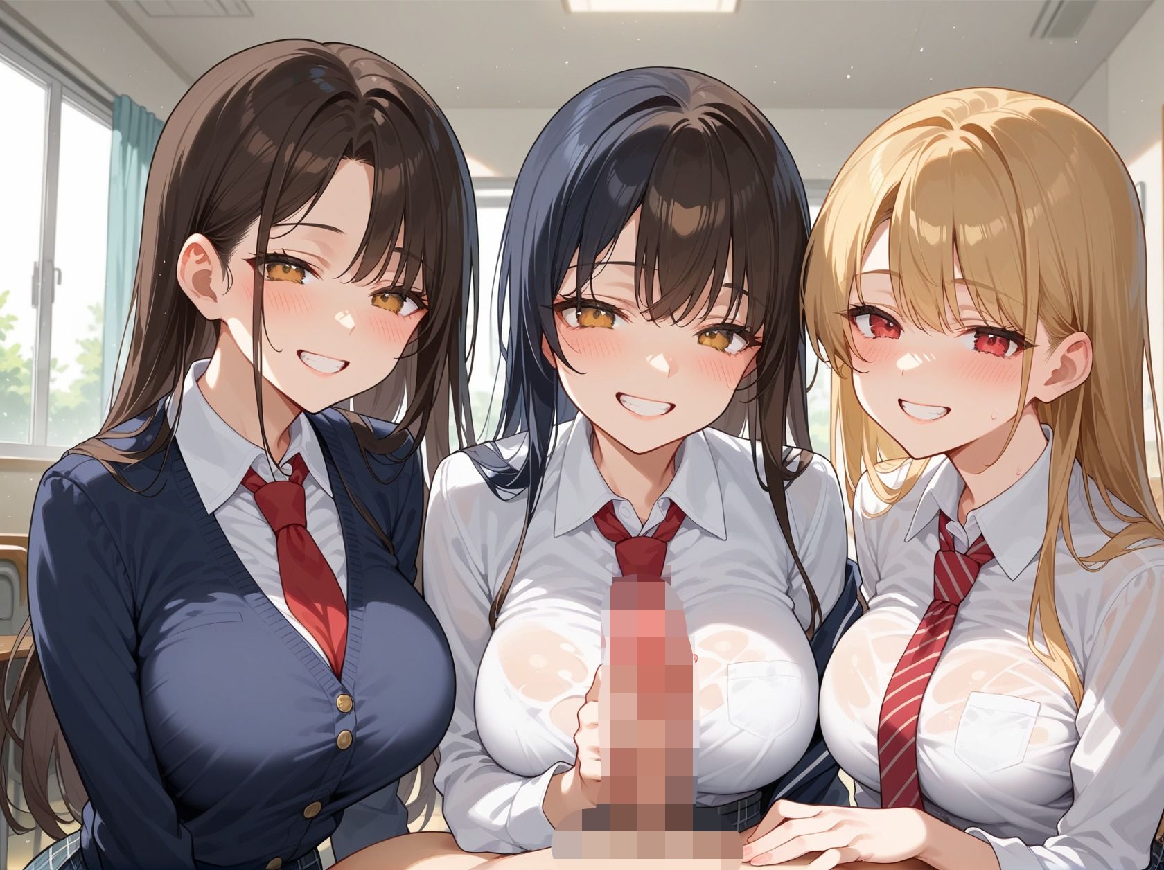 クラスメイトの巨乳ギャルと生ハメセ◯クス - サンプル画像 2