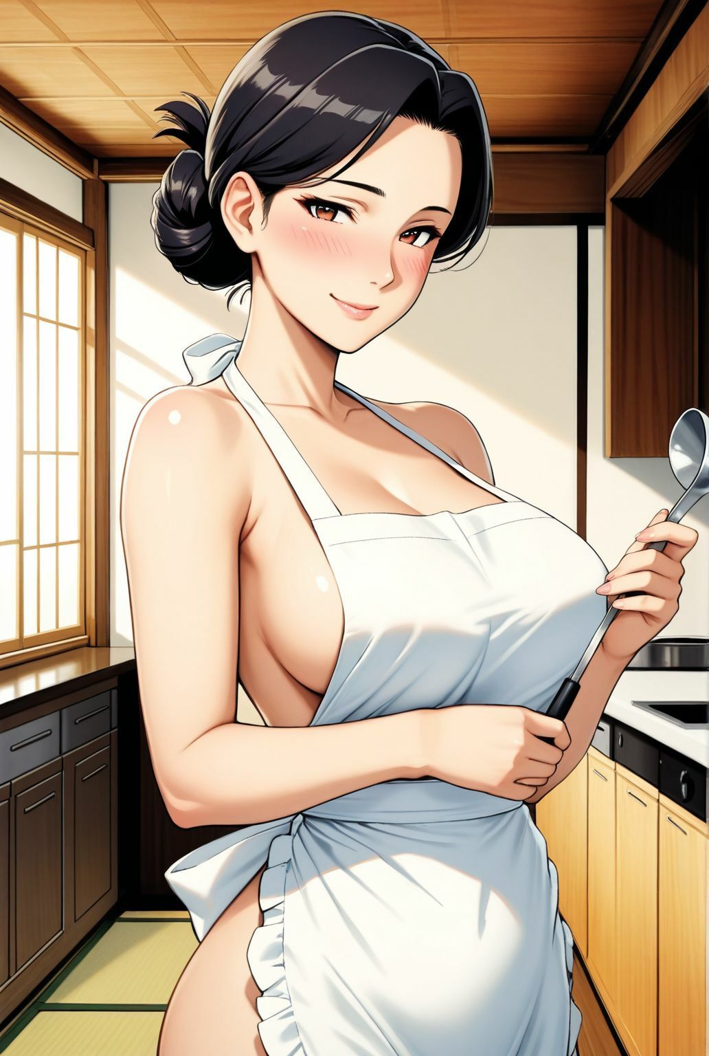 義母の味、そしてカラダ 〜エプロン一枚の午後〜 - サンプル画像 1