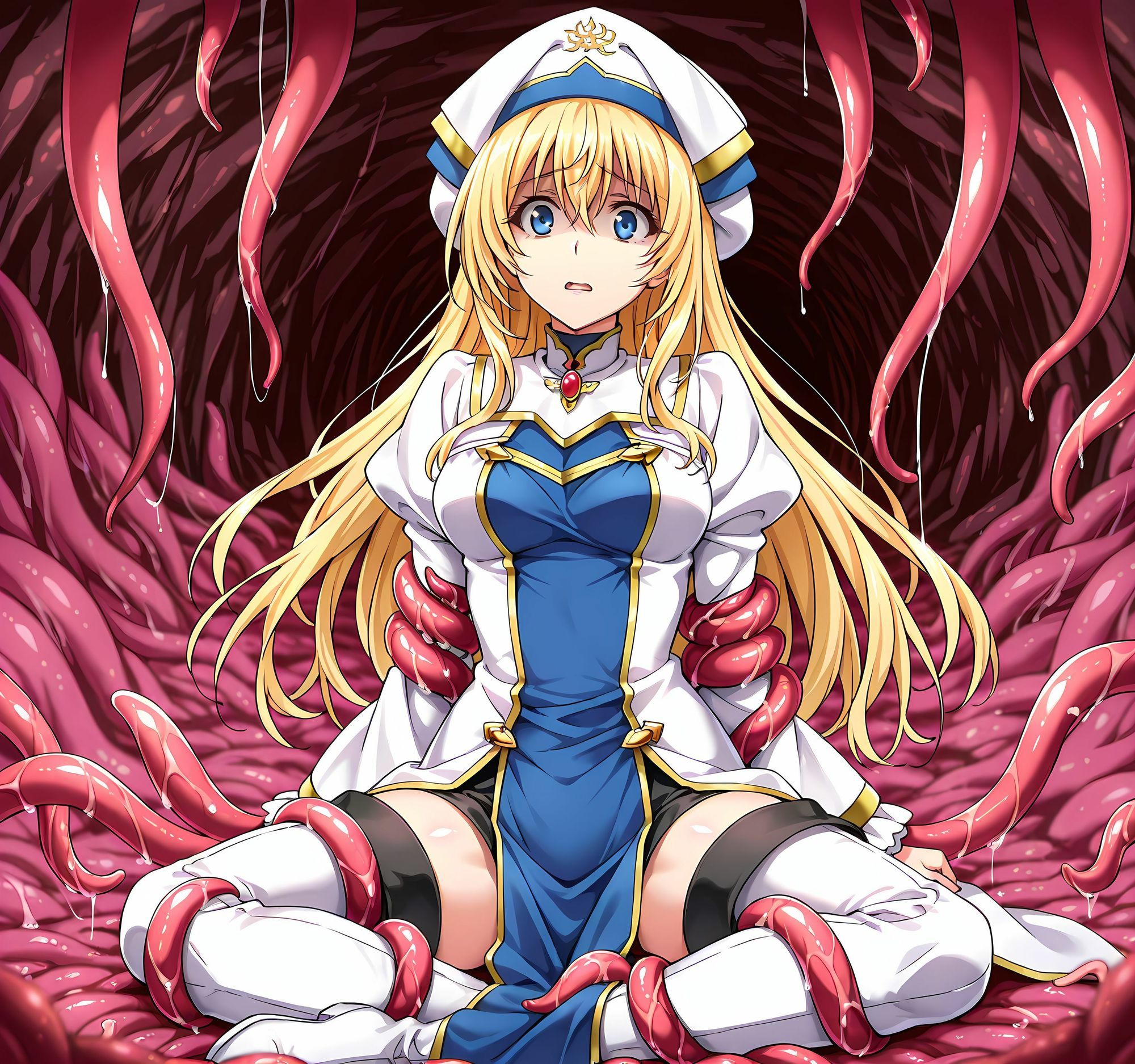 女神官洗脳丸呑み悪堕ち〜淫魔化搾精〜 - サンプル画像 3