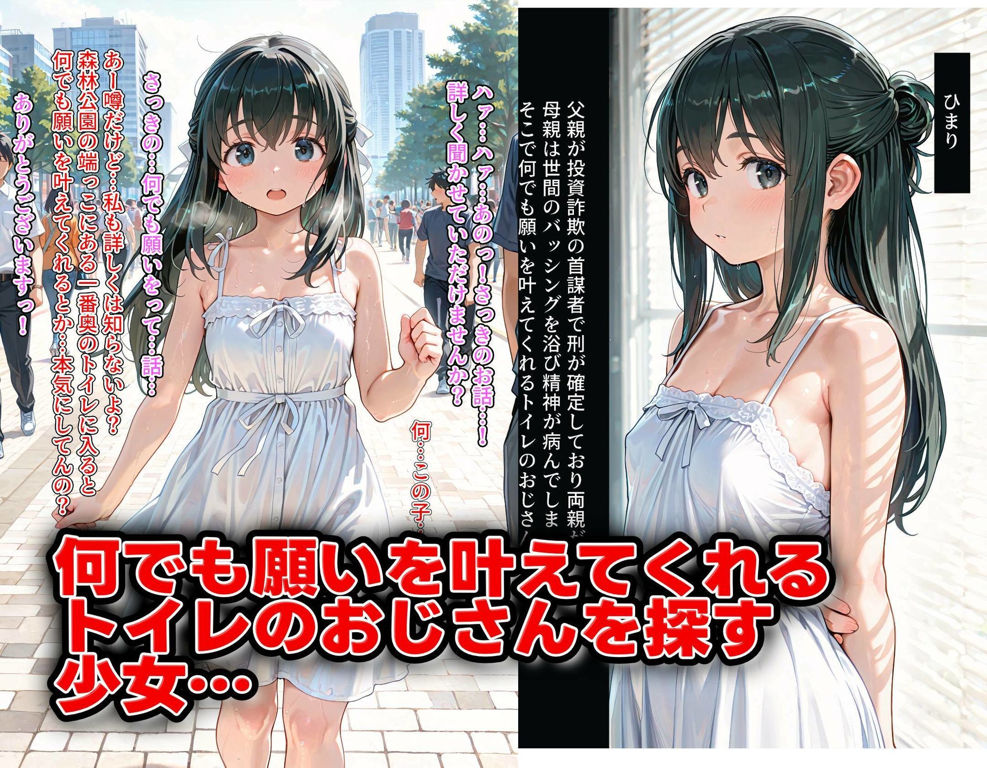 何でも願いをかなえてくれるトイレのおじさん 噂を信じた少女の結末 ひまり編 - サンプル画像 1