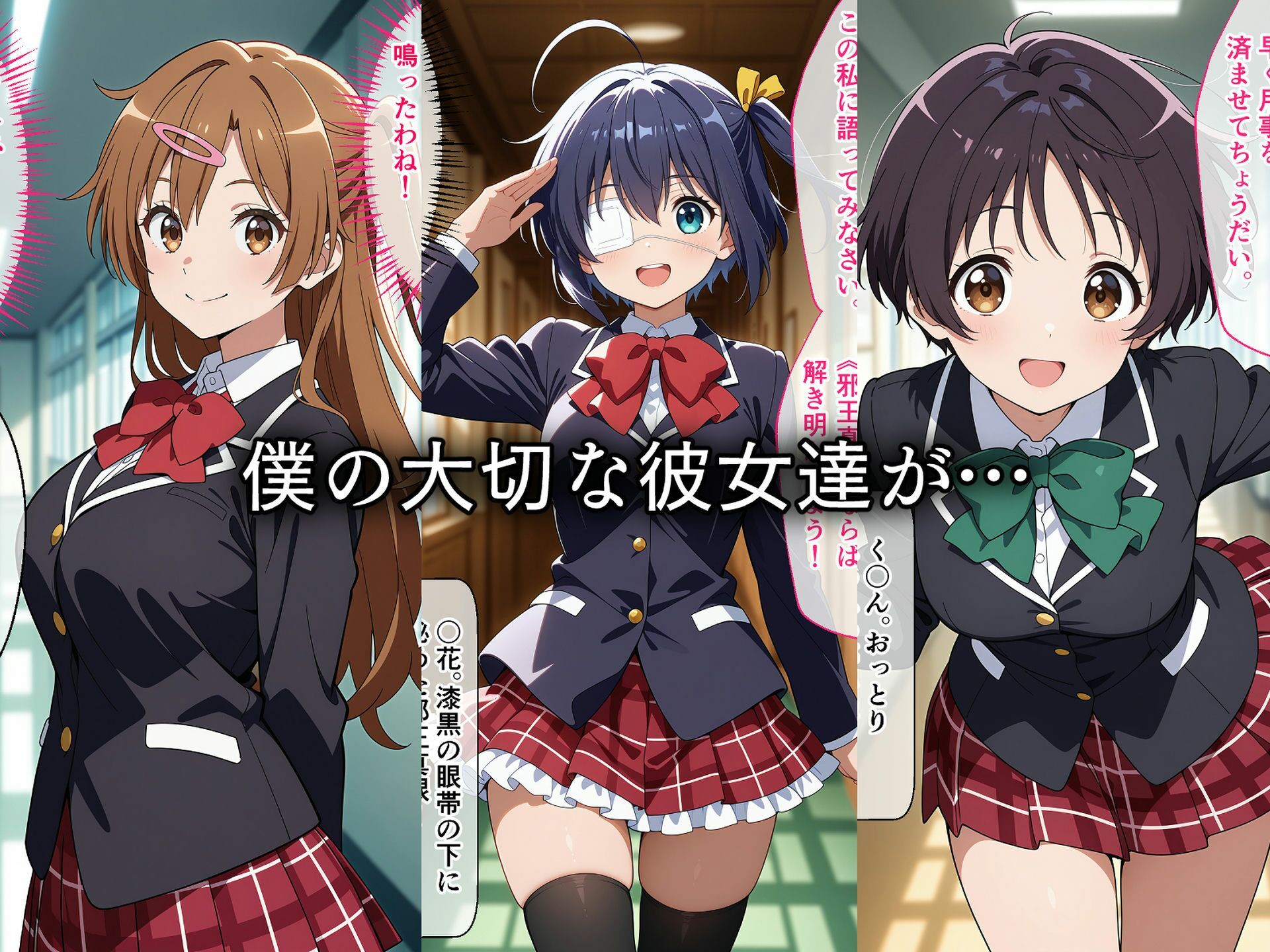 寝取られた厨二病たち〜催〇アプリで種付け完了 - サンプル画像 1