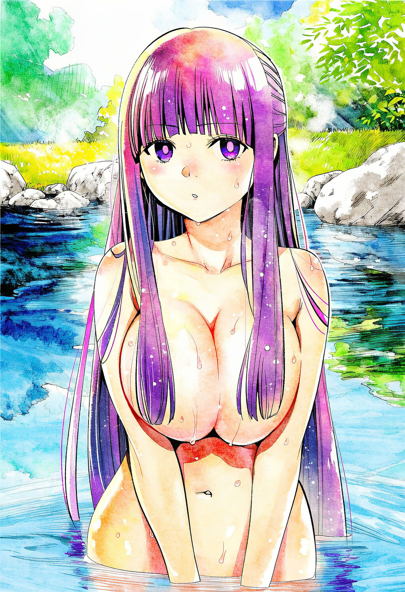 湖で水浴びしていたフ○ルンがおじさんにいたずらされちゃう本 - サンプル画像 2
