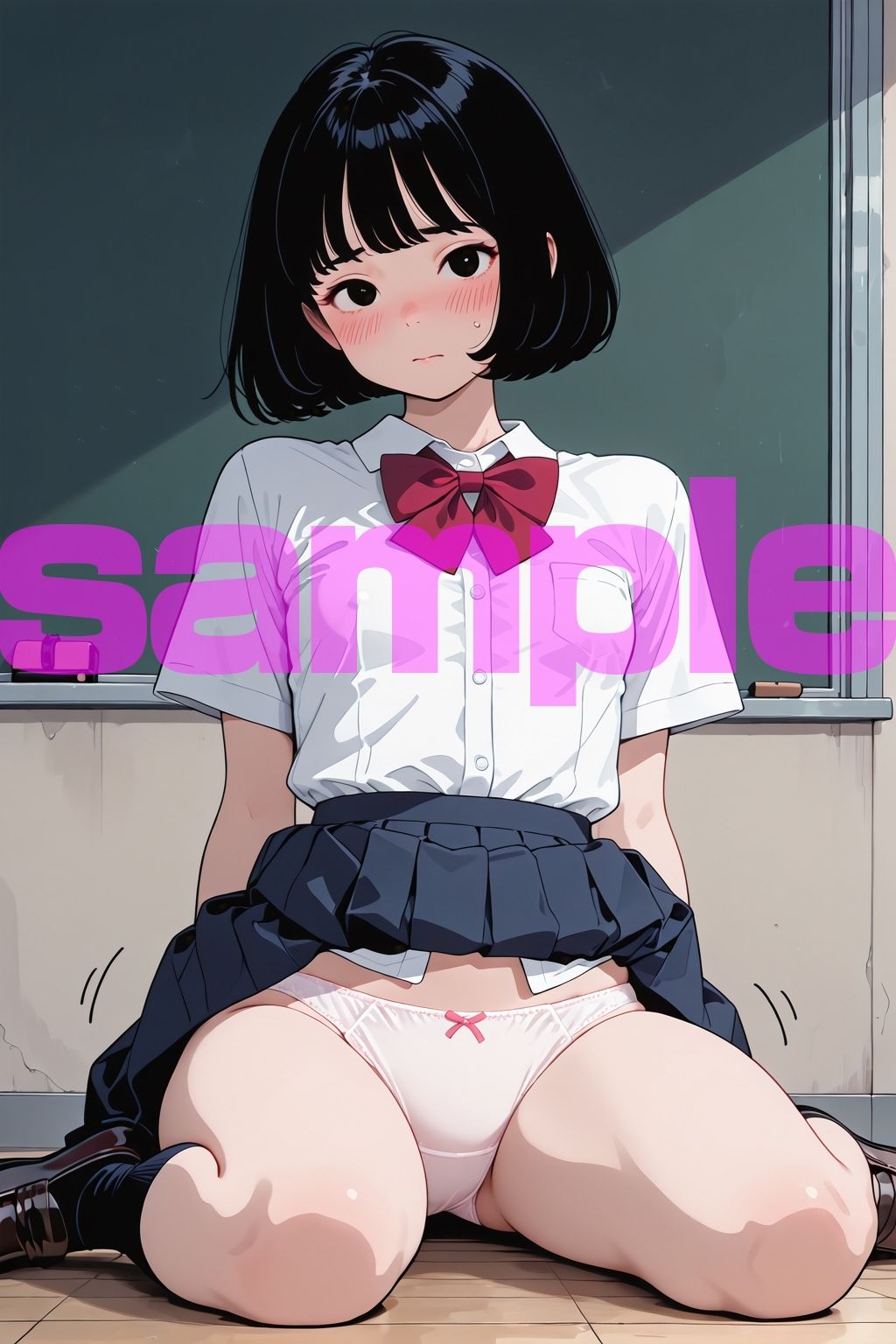 貧乳と自慰 - サンプル画像 1