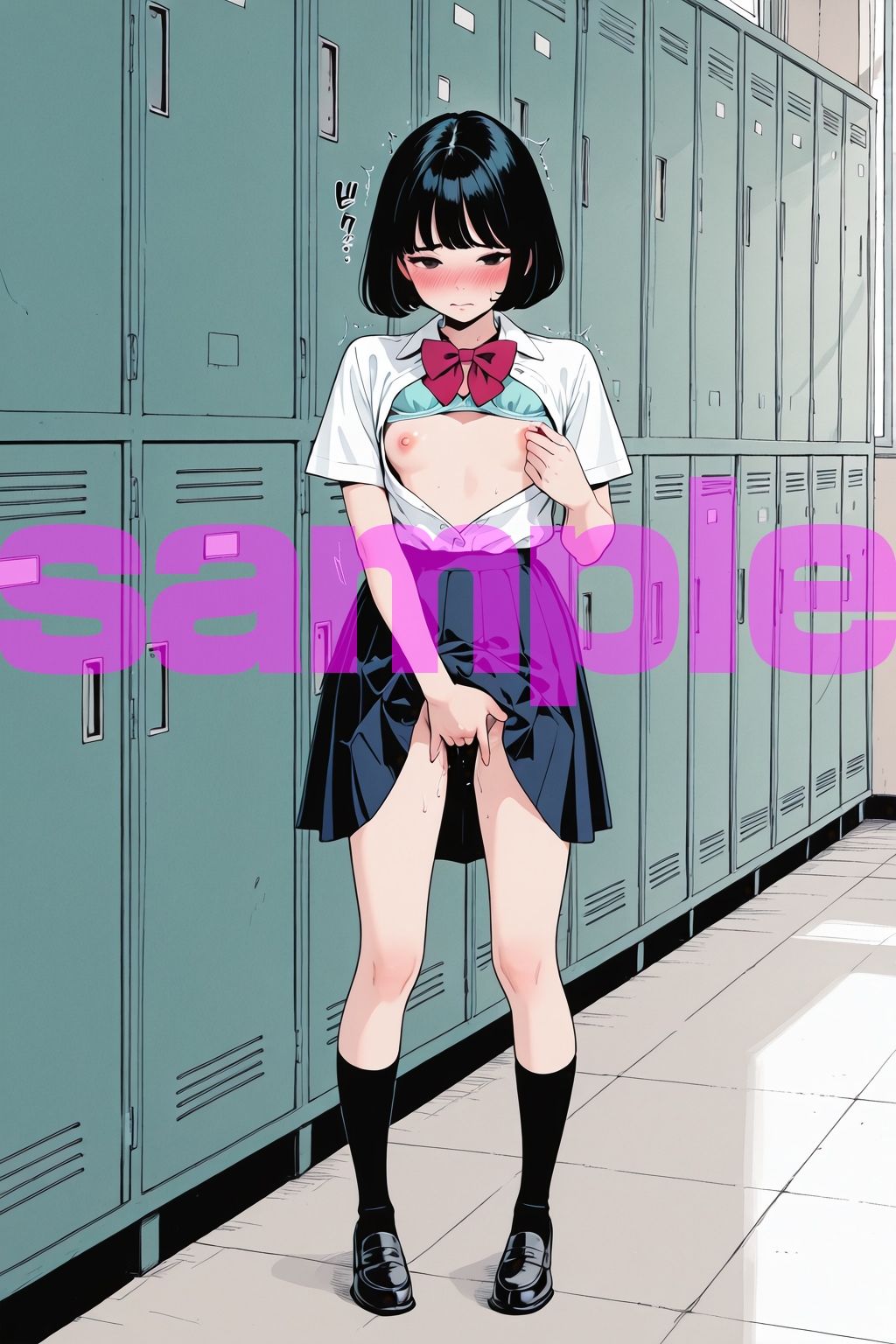 貧乳と自慰 - サンプル画像 2