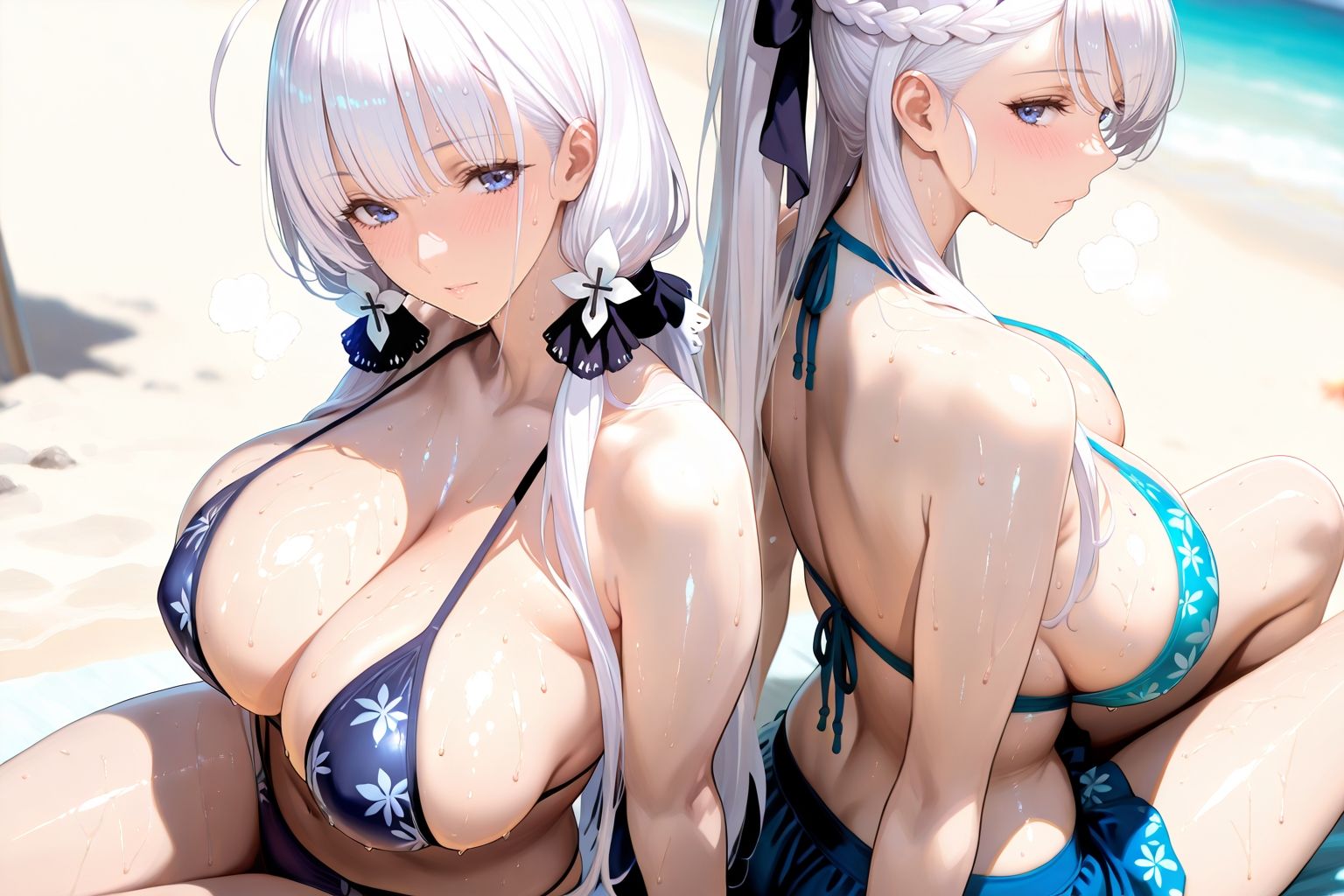 ベ○ファスト＆イラスト○アスinビーチ - サンプル画像 1