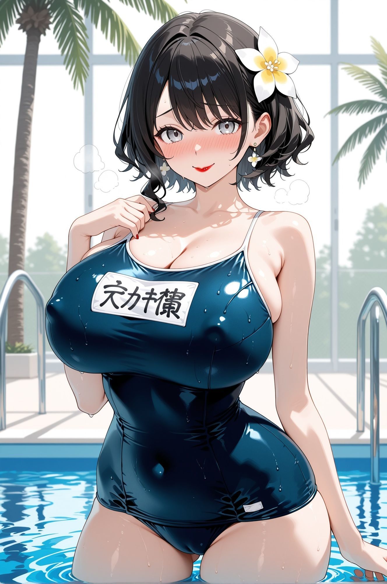 お母さんが水着グラビアのモデルになってくれるCG集 - サンプル画像 7