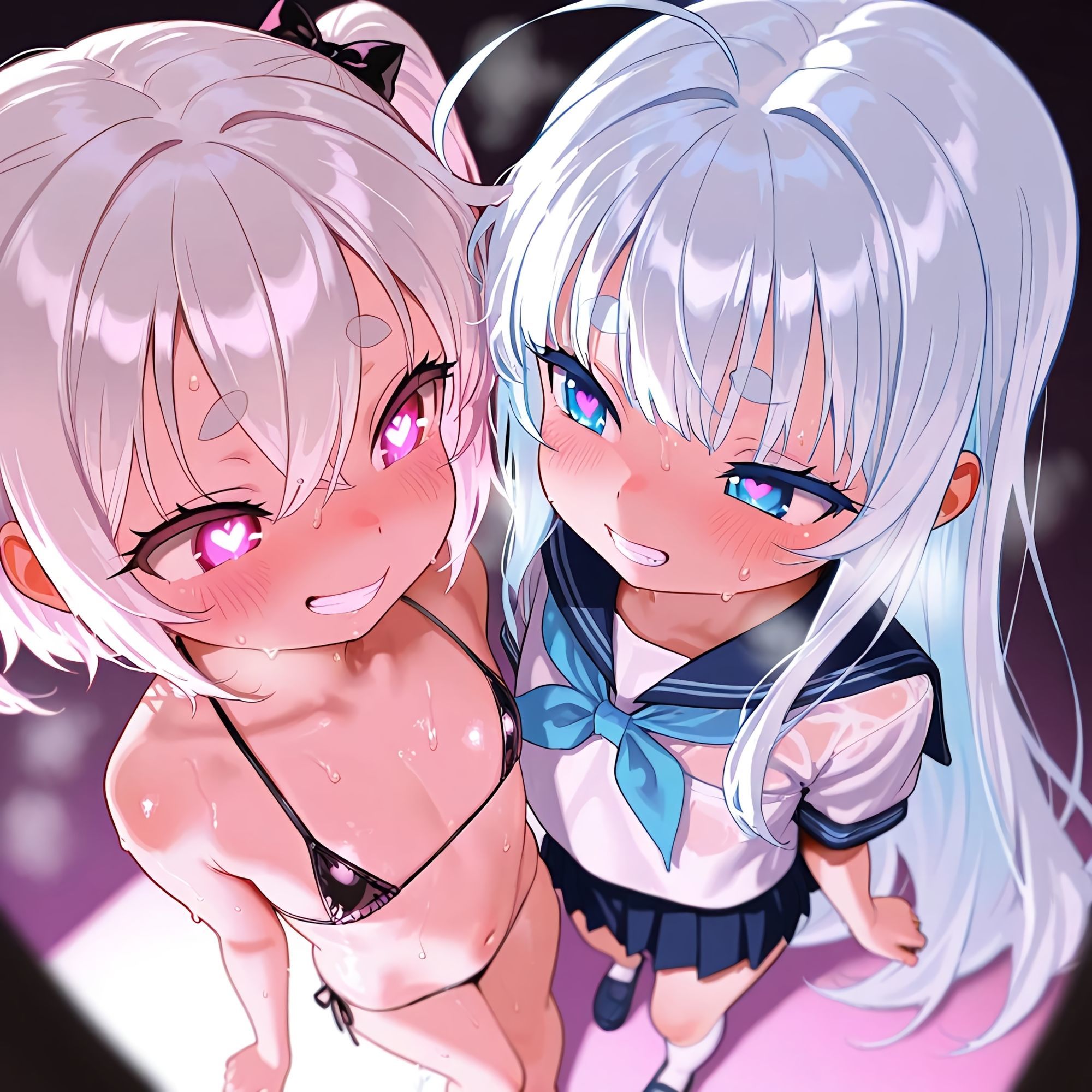【ぷっくら乳首に特殊乳輪！！！】ハート目ギンギンのメスガキとドえっち！！！！ - サンプル画像 3