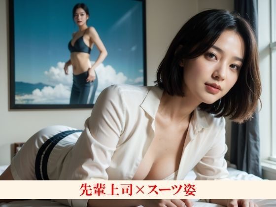 僕のことを好きな先輩上司は出張先で最終的に裸になる〜スーツ姿で誘惑してくるけど反応してなかったら下着になって、最終的に全裸になる先輩〜 - サンプル画像 2