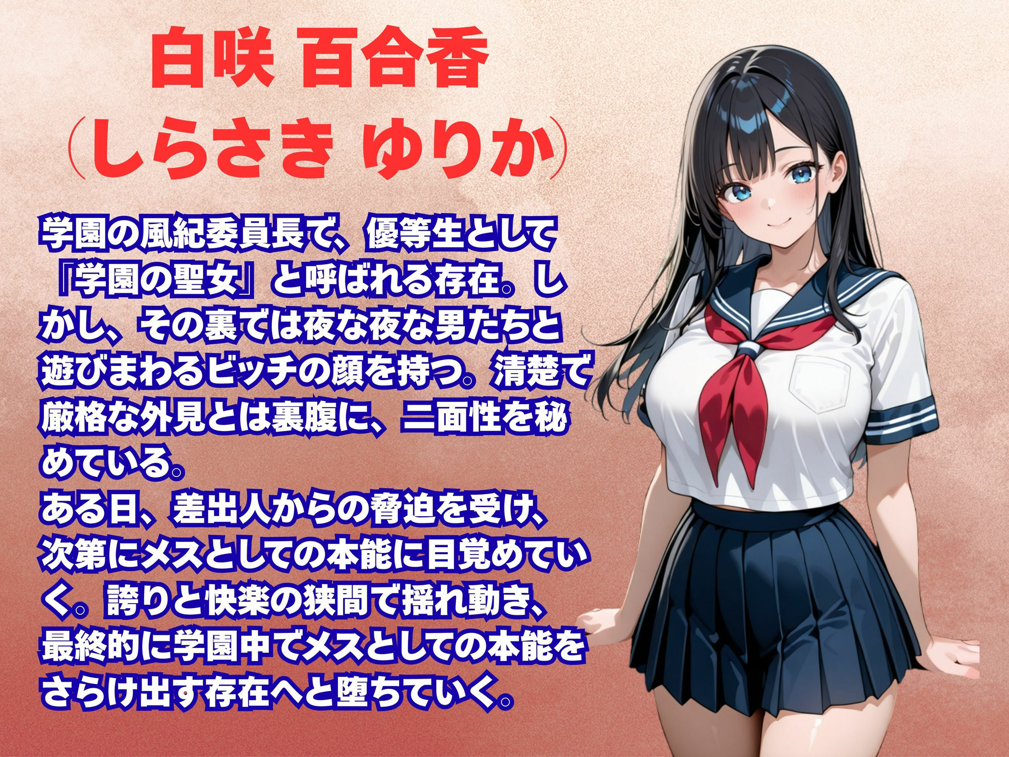 優等生ビッチの風紀委員長 メス堕ちの記録 - サンプル画像 1