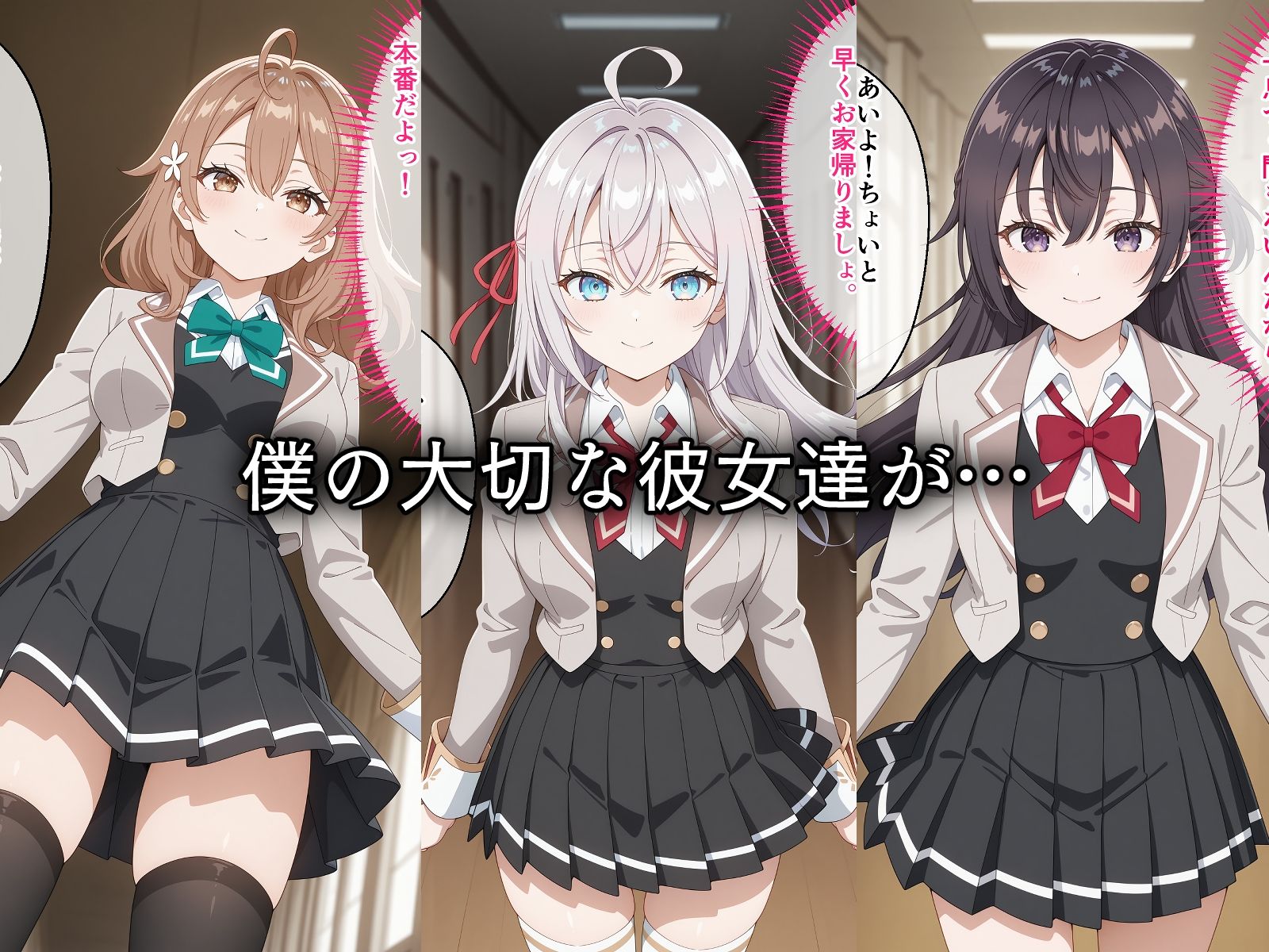 寝取られたデレる美少女達〜催〇アプリで種付け完了 - サンプル画像 1
