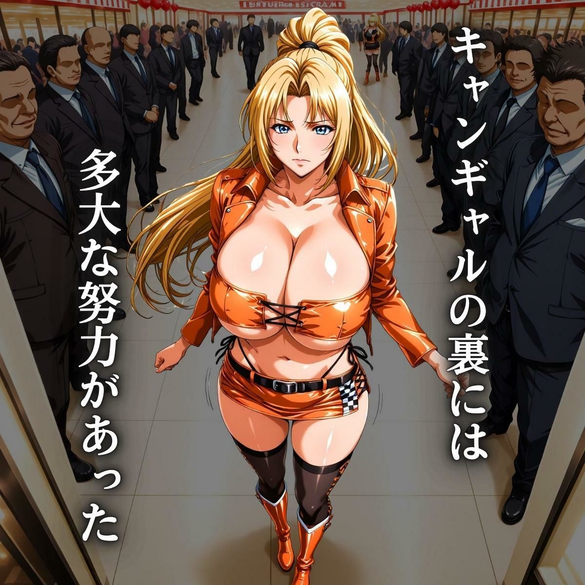 連日大盛況 おじさん群がるキャンギャルのお仕事  金髪編 - サンプル画像 1