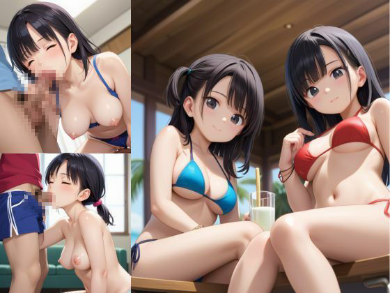 どエロい水着女子と乱れる蒸れて汗ばむ一夏 - サンプル画像 3