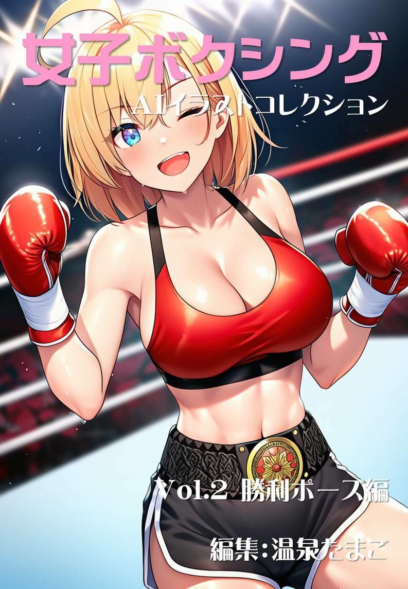女子ボクシング美少女AIイラストコレクション2 勝利ポーズ編 - サンプル画像 1