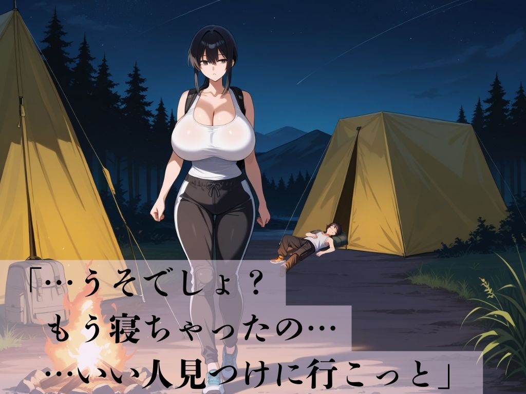 デカパイ美人妻野営裏の寝取 - サンプル画像 2