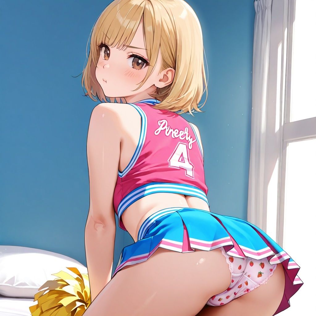 生パンチアガールの四つん這いパンチラ - サンプル画像 1