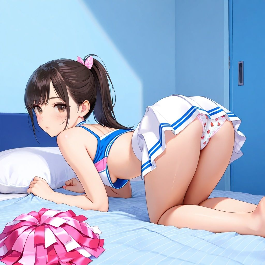 生パンチアガールの四つん這いパンチラ - サンプル画像 2