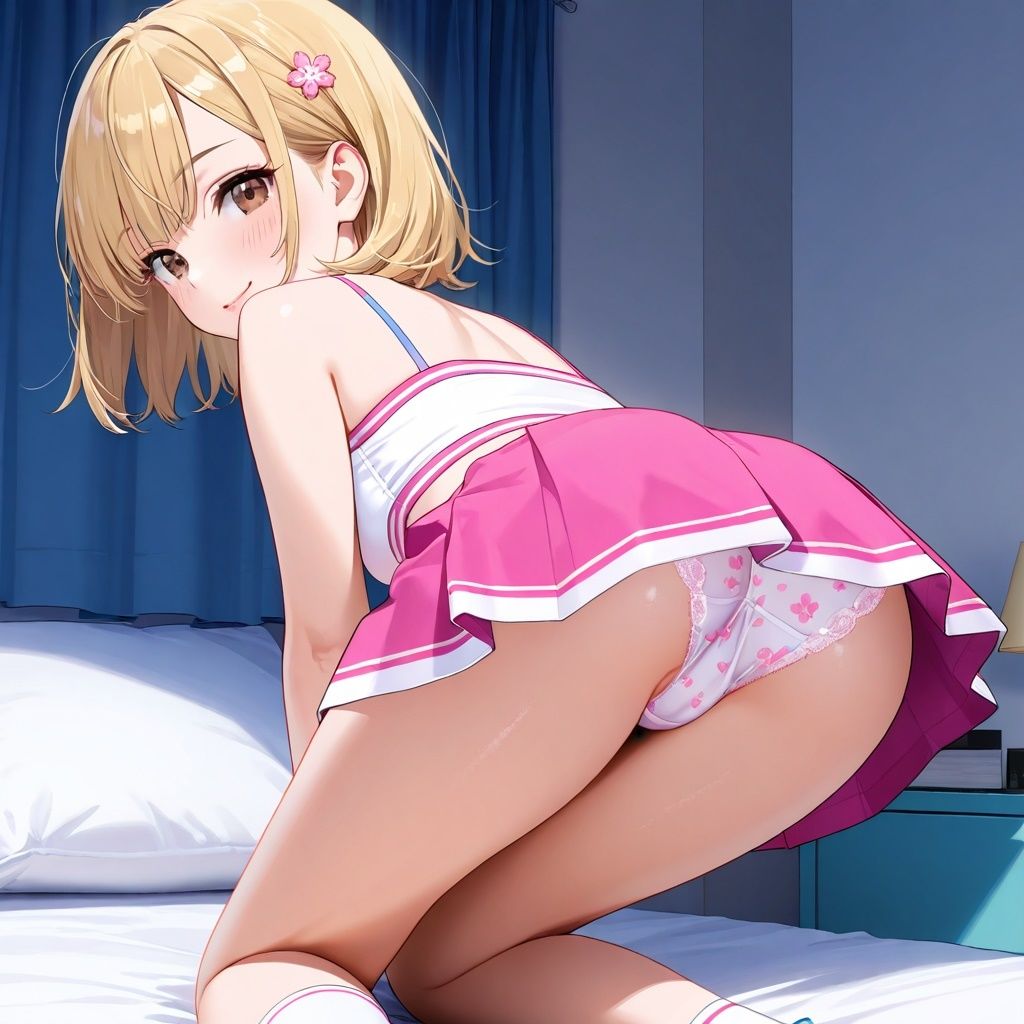 生パンチアガールの四つん這いパンチラ - サンプル画像 8