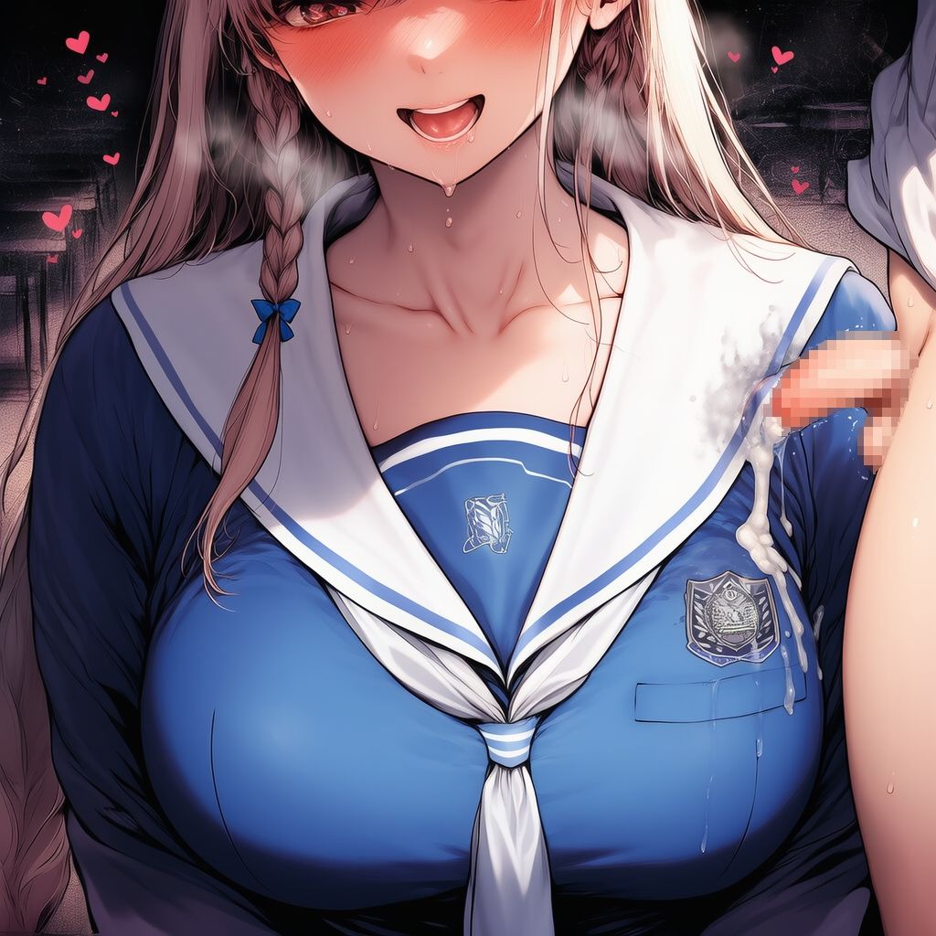 制服すりすりぶっかけ - サンプル画像 1