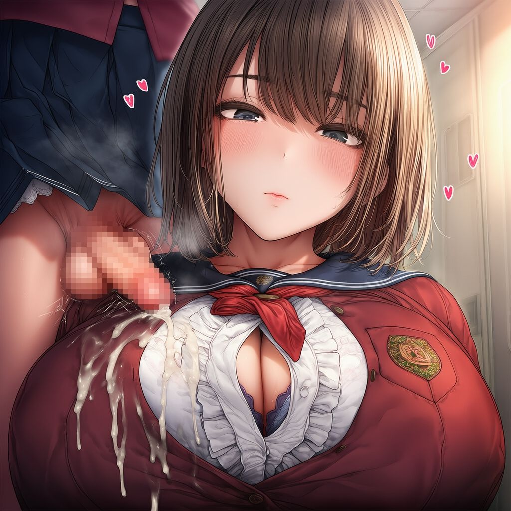 制服すりすりぶっかけ - サンプル画像 3