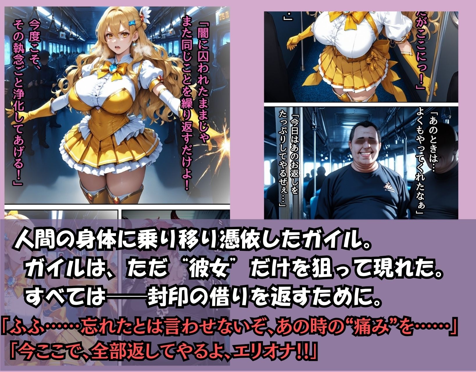 敗北した魔法少女エリオナ【車内輪〇編】 - サンプル画像 5