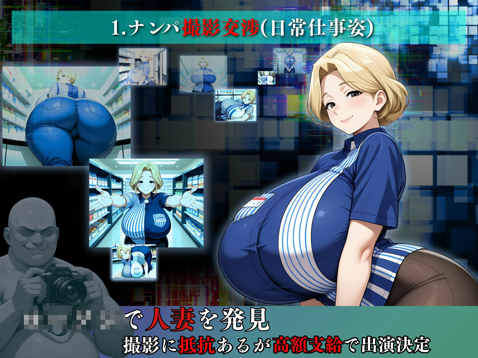 【素人部屋】爆乳むち尻パート人妻 - サンプル画像 4