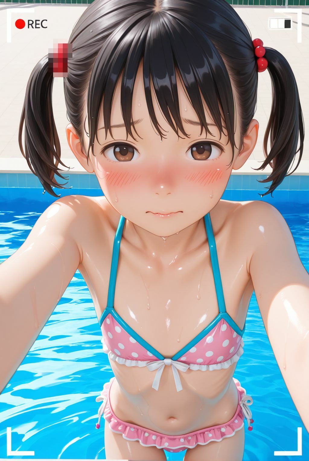 誰にも見せないって言ったのに…公園プールで隠し撮りされたちっぱい少女 - サンプル画像 2