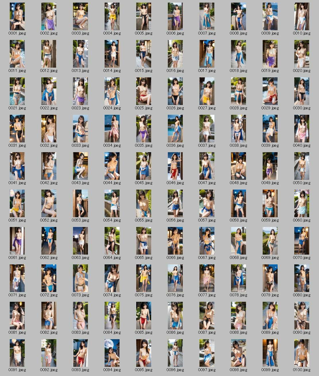 ふんどし美女のトップレスグラビア写真集 - サンプル画像 6