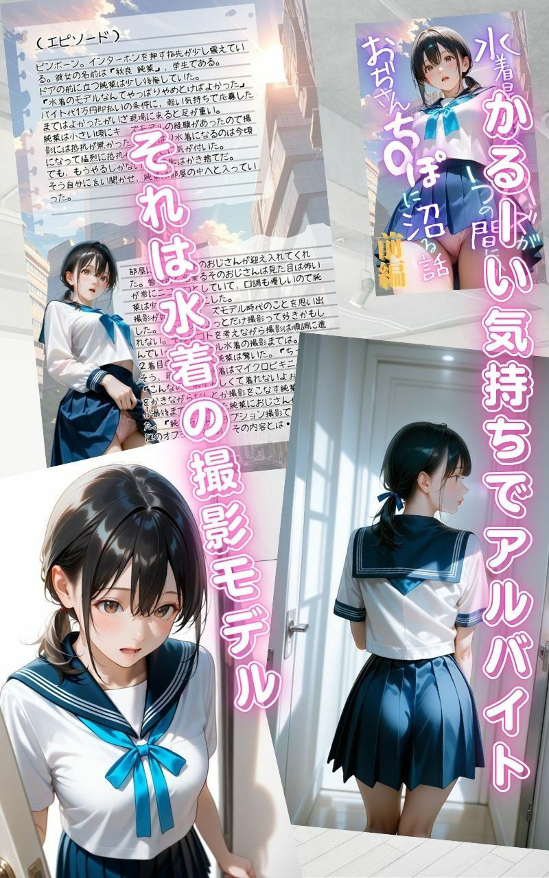 水着撮影会のはずが、いつのまにかおぢさんち〇ぽに沼る話1前編 - サンプル画像 2