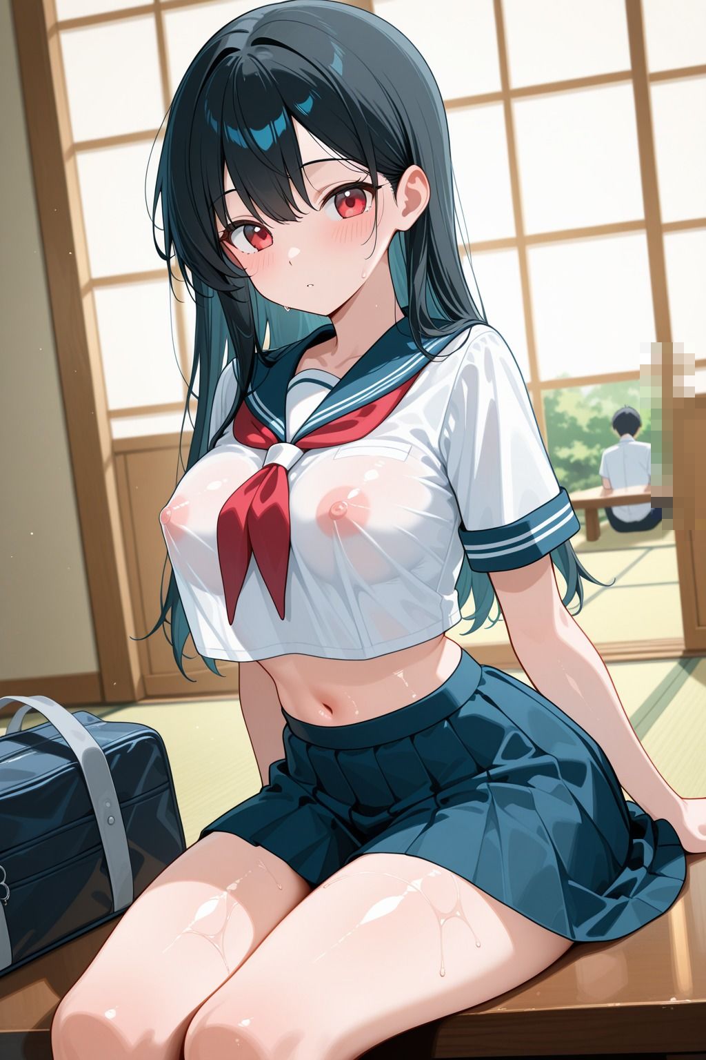 緊縛調教中出し  マ◯コ壊れるまで突きまくる - サンプル画像 1