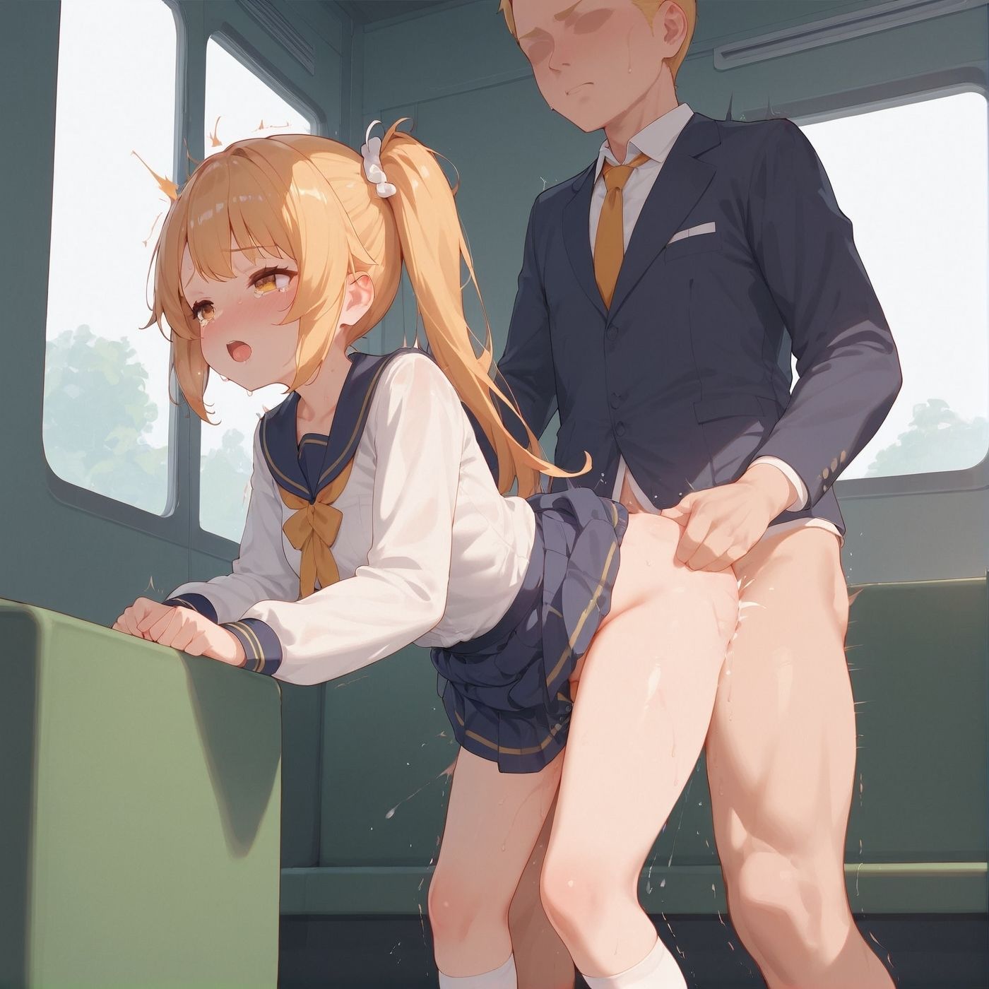 ビッチ用レ●プ車両！乗ったら終点まで乗り継ぎまくってください2【制服美少女の厳選CG300枚収録】 - サンプル画像 3