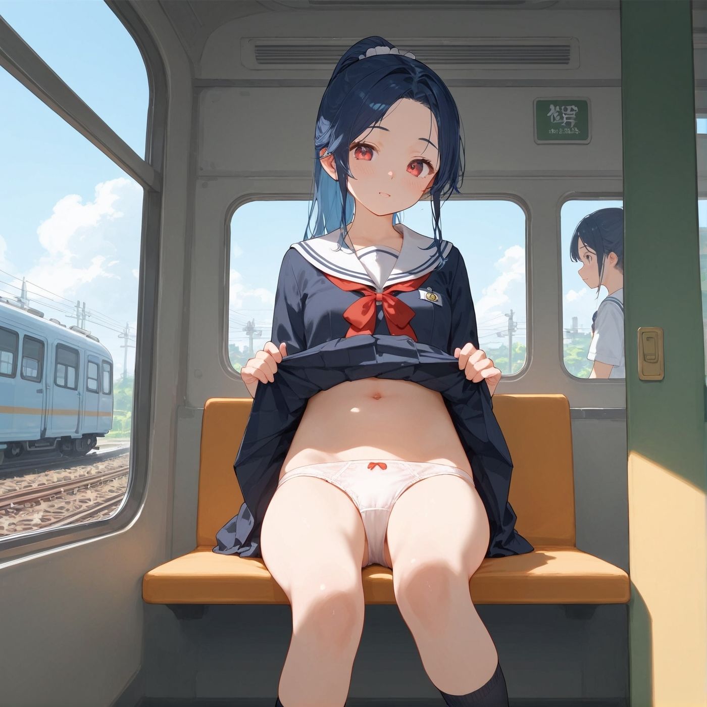 ビッチ用レ●プ車両！乗ったら終点まで乗り継ぎまくってください2【制服美少女の厳選CG300枚収録】 - サンプル画像 8