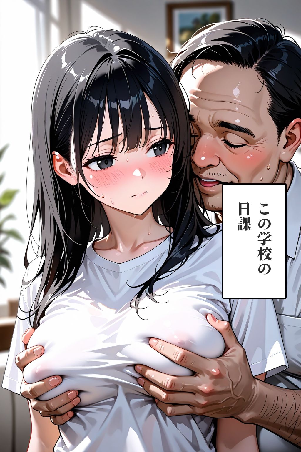 日替り穴当番の子は学校中の教師たちにアヘ顔になるまでイキ堕とされる - サンプル画像 1