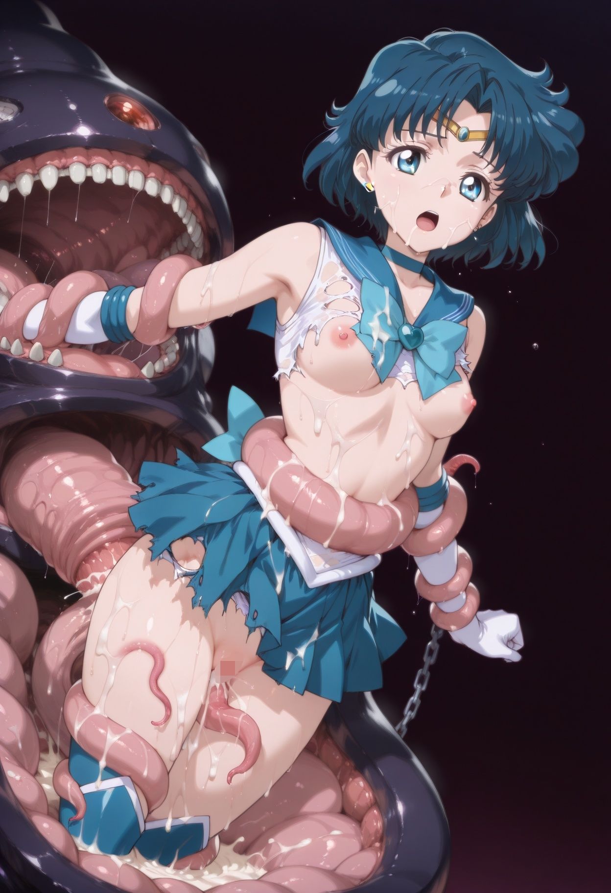 美少女月戦士触手陥落 - サンプル画像 5