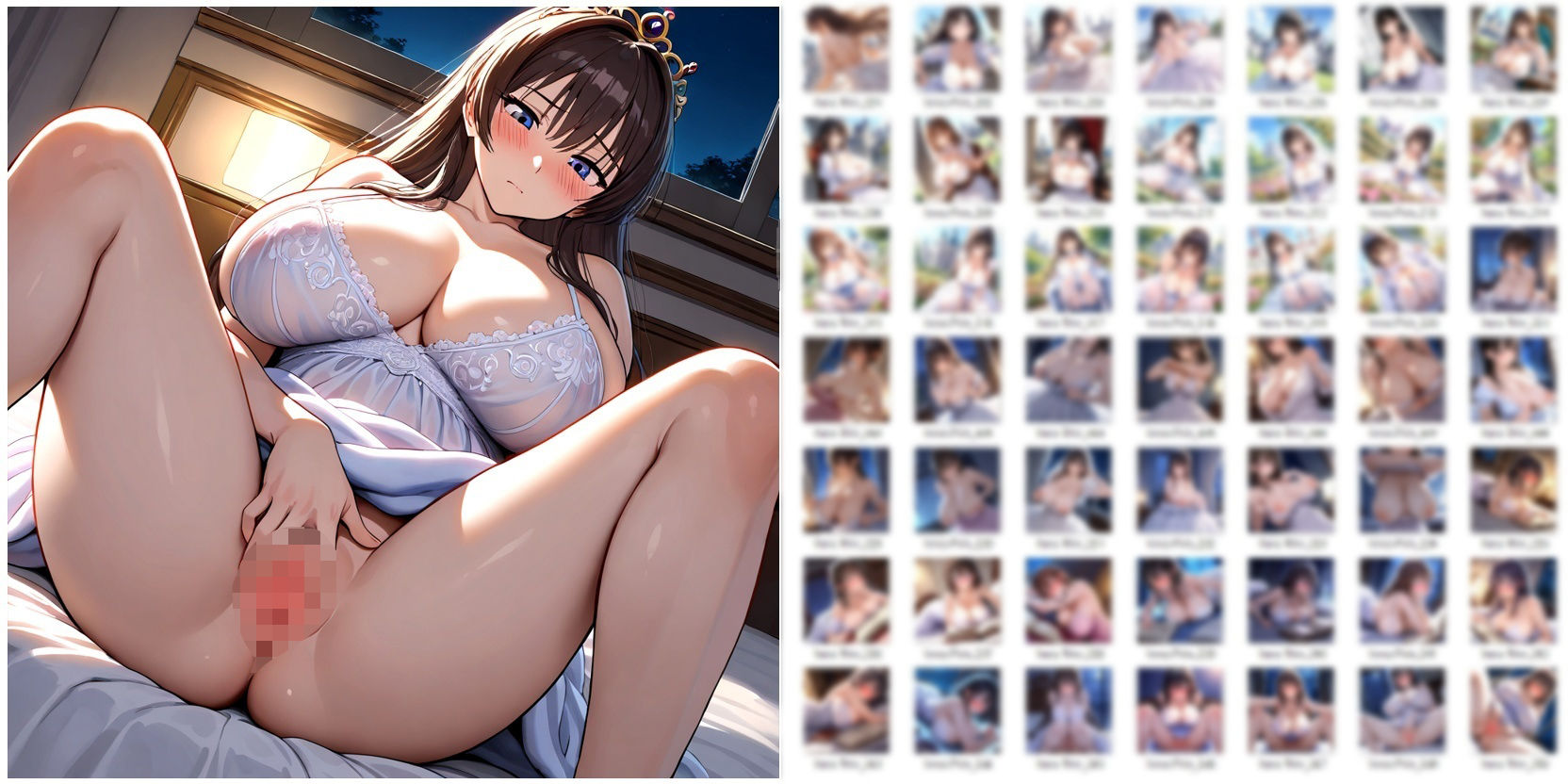おしとやかなお姫様が性に目覚めてオナニーとかしちゃうだけのCG集 - サンプル画像 5