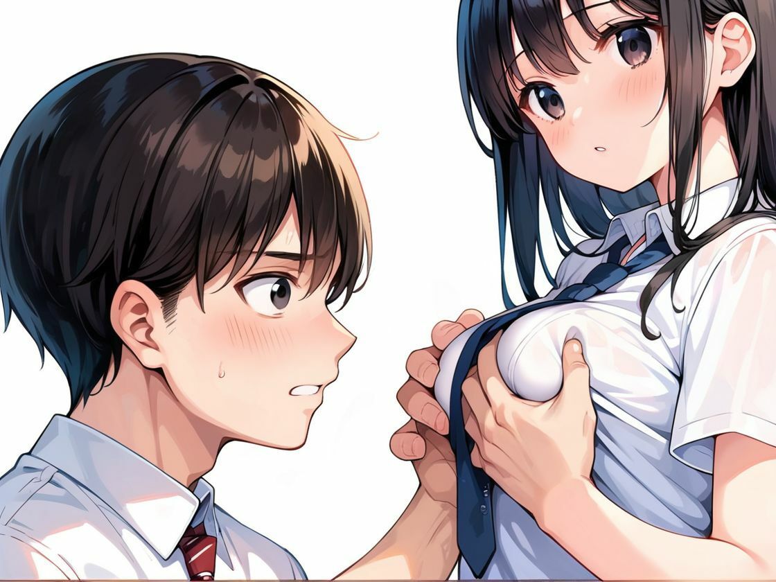 巨乳JKと生挿入 - サンプル画像 1