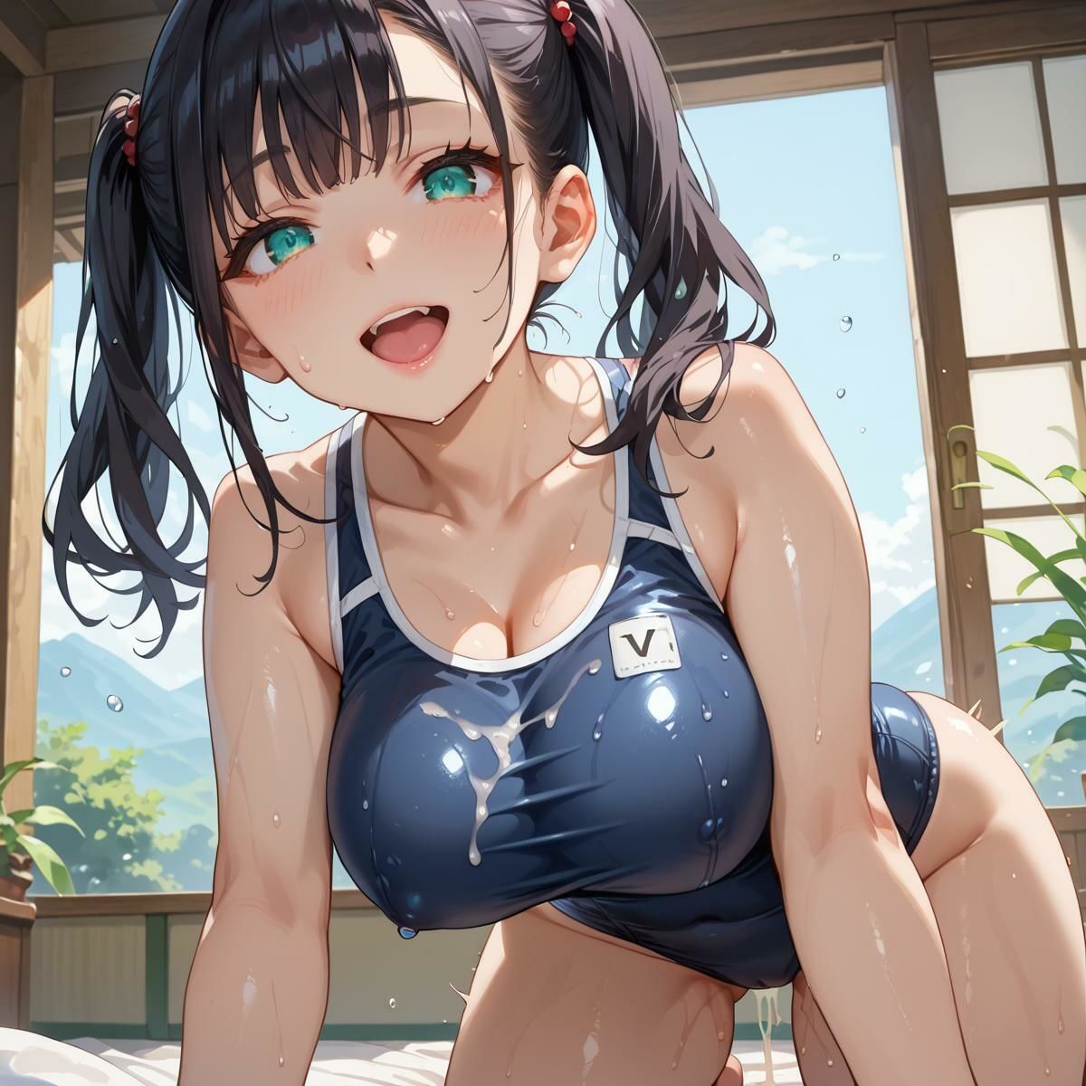 ぴたっとスク水〜真夏の種づけ大作戦〜 ぱーと4 - サンプル画像 6