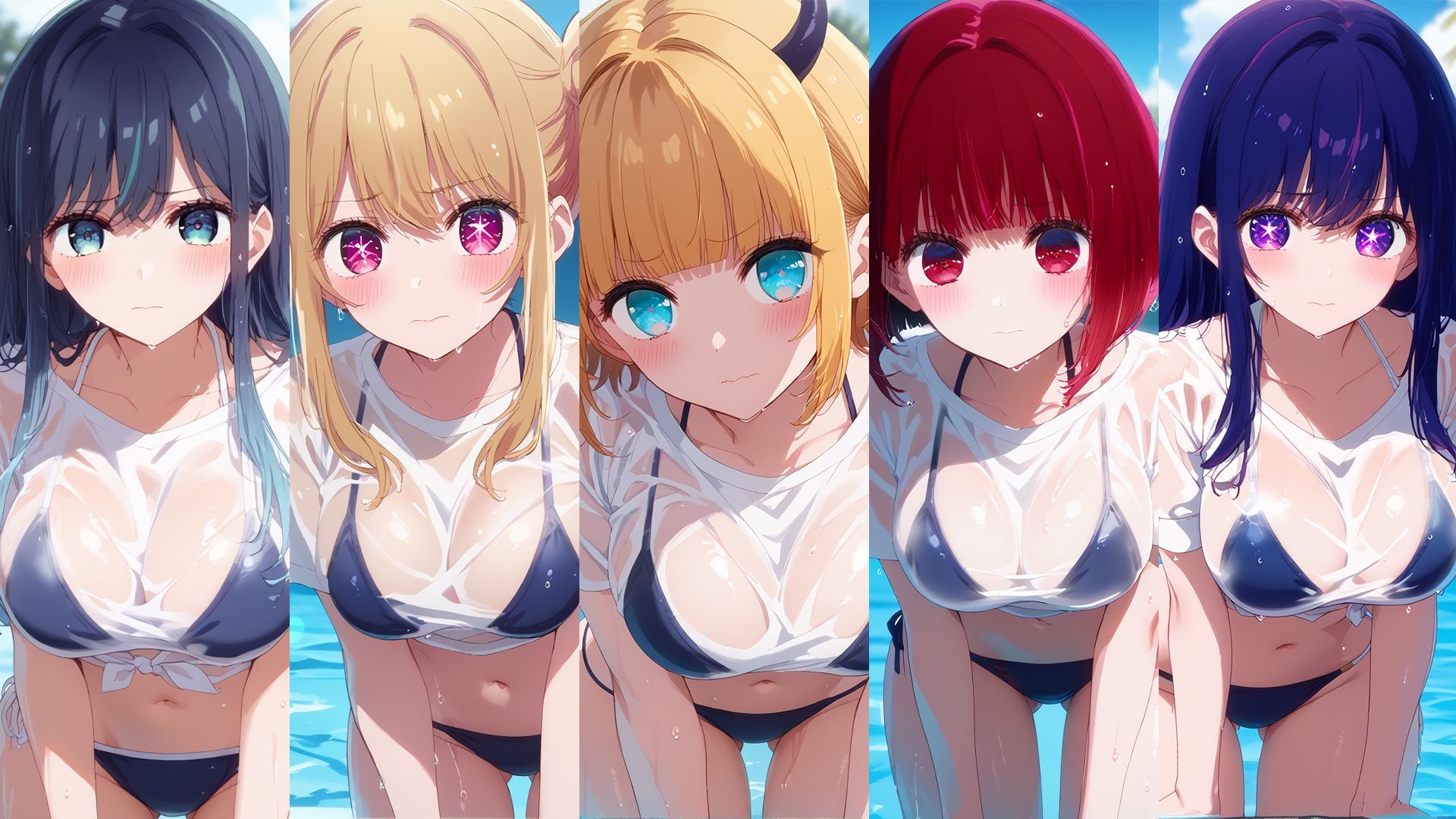 濡れT水着がエロすぎた  推〇の子ver - サンプル画像 1
