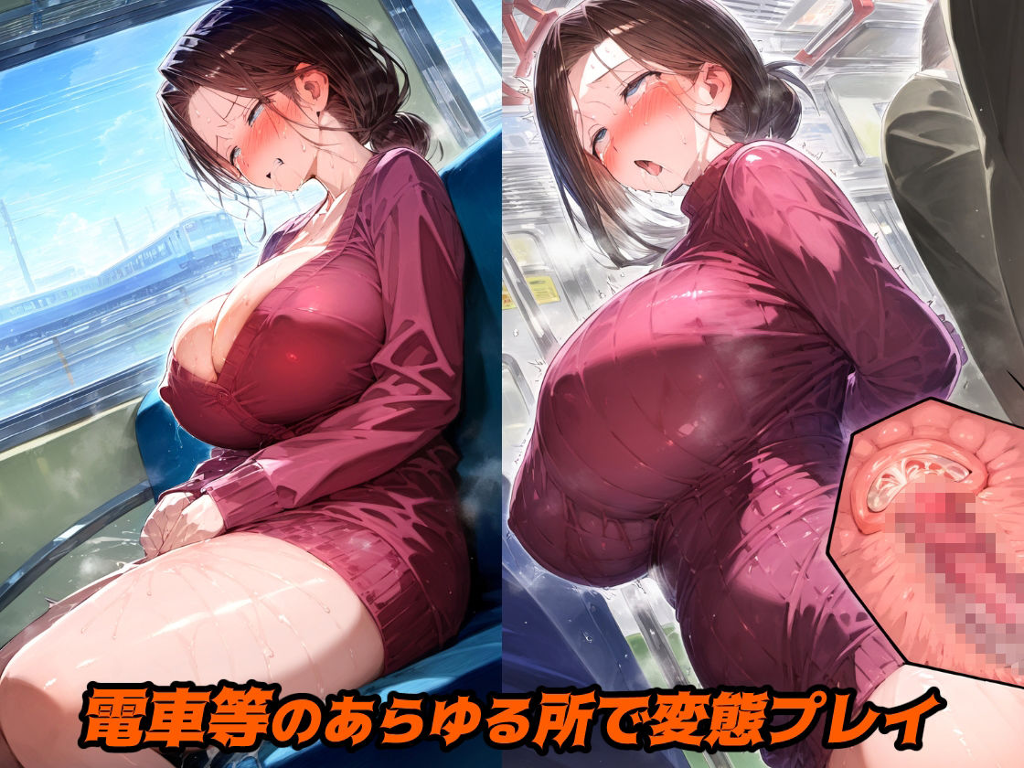 人妻NTR「こんなところで・・・」不倫相手のいいなり変態プレイ！羞恥の野外バイブでアヘ顔絶頂！【CG集500枚】 - サンプル画像 9