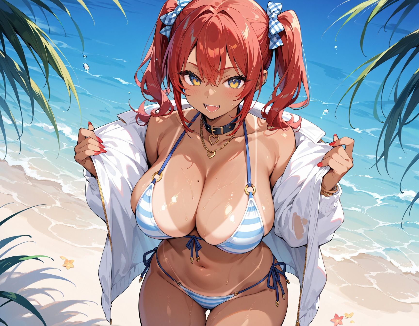 【高画質画像集】ご奉仕性処理爆乳ビキニギャルズ - サンプル画像 1