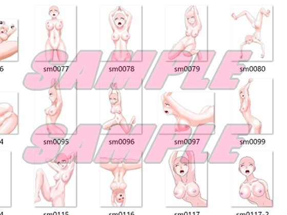 同人制作お助け素材「女体ポーズ集  （SM，触手緊縛用ポーズVOL，2）」 - サンプル画像 4