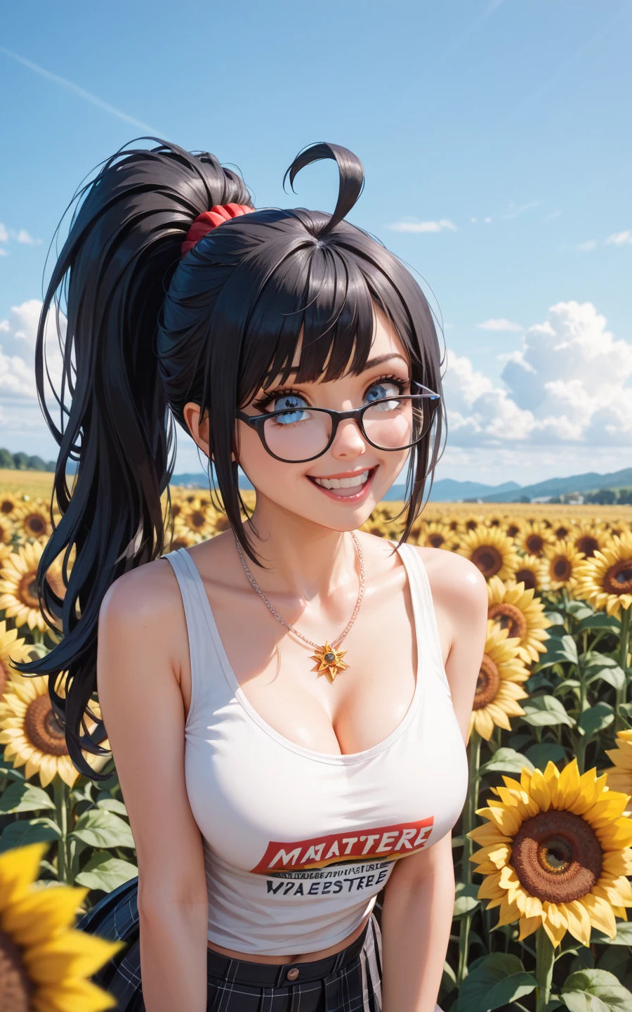 ヒマワリとユリ-ふたりの夏、あふれるまなざし- - サンプル画像 1