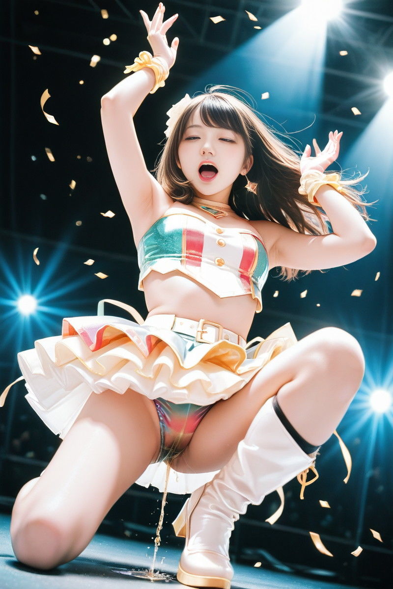 我慢できなかったアイドル 静止画版 - サンプル画像 1