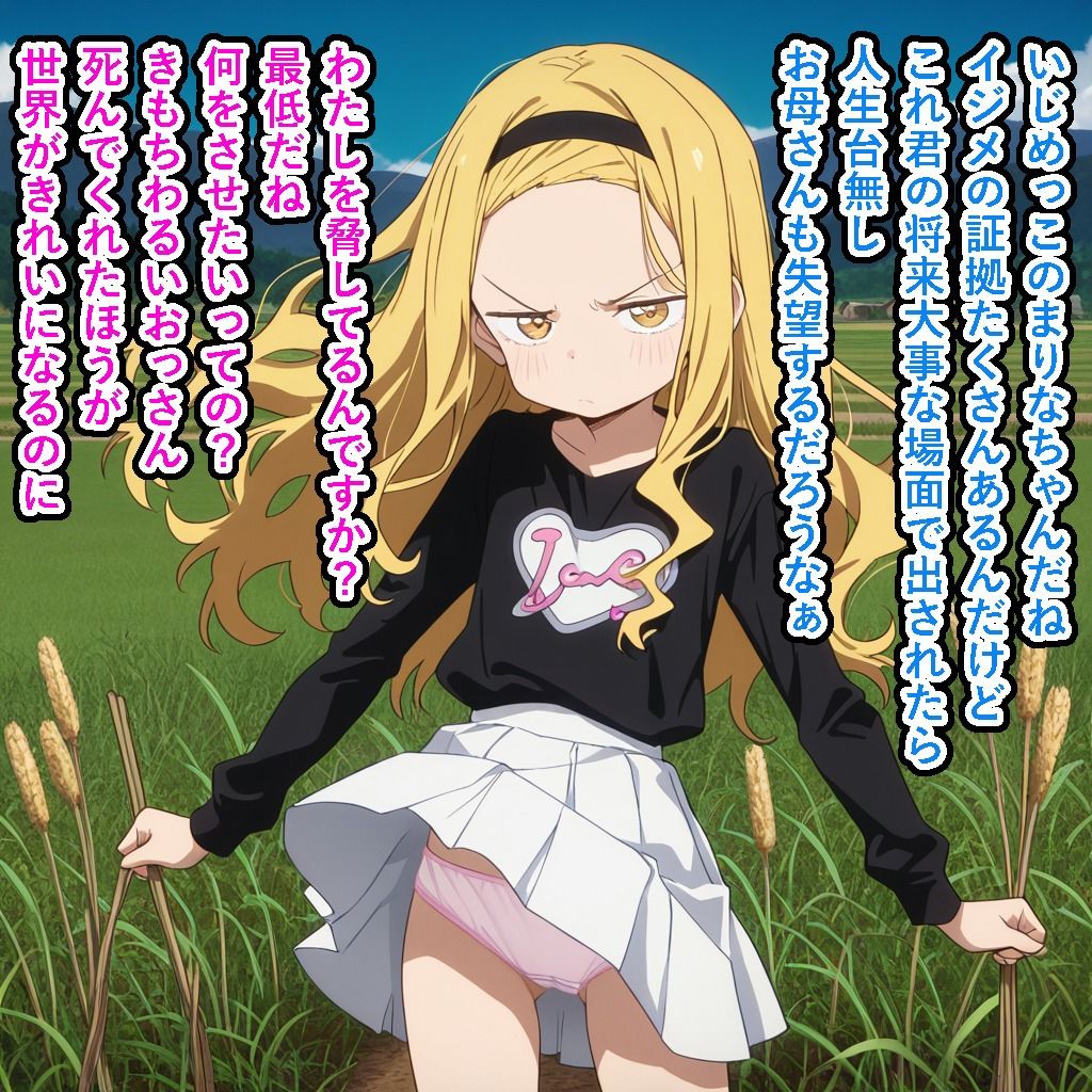 いじめをしちゃダメだよま〇なちゃん（セリフ付き） - サンプル画像 1