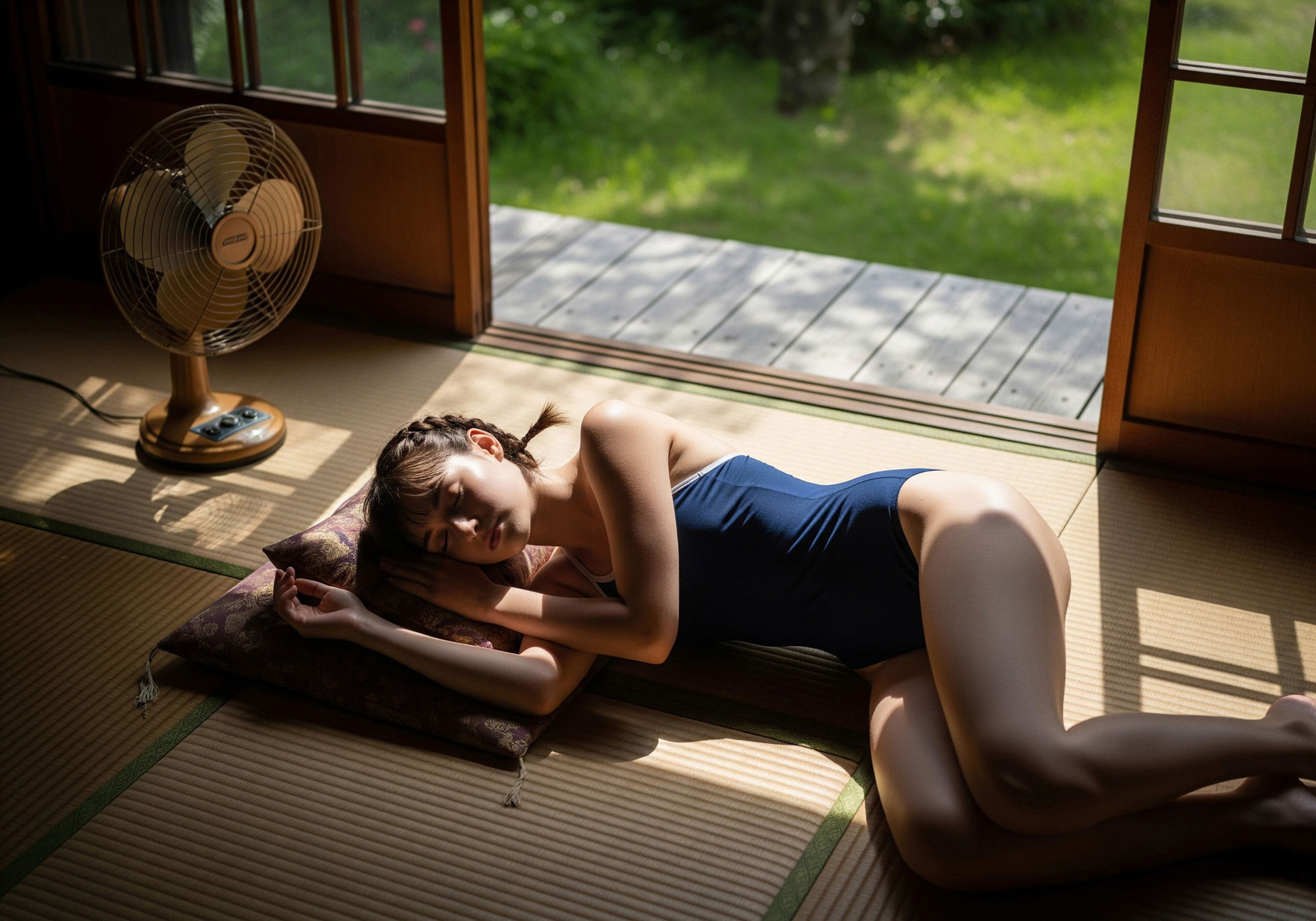 実家に帰省したら暑いからとの理由だけで スク水で過ごす姪っ子との夏休みが待っていた - サンプル画像 7